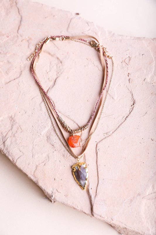 You're A Gem Layered Necklace - Gold: OS