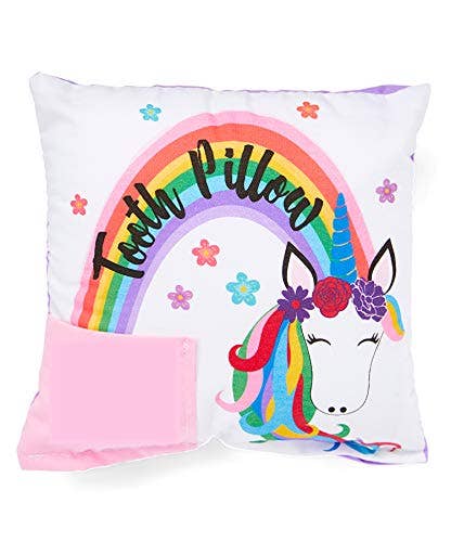 Rainbow Mane Unicorn Tooth Pillow